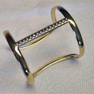 Elegant Gold and Silver Cuff Bracelet